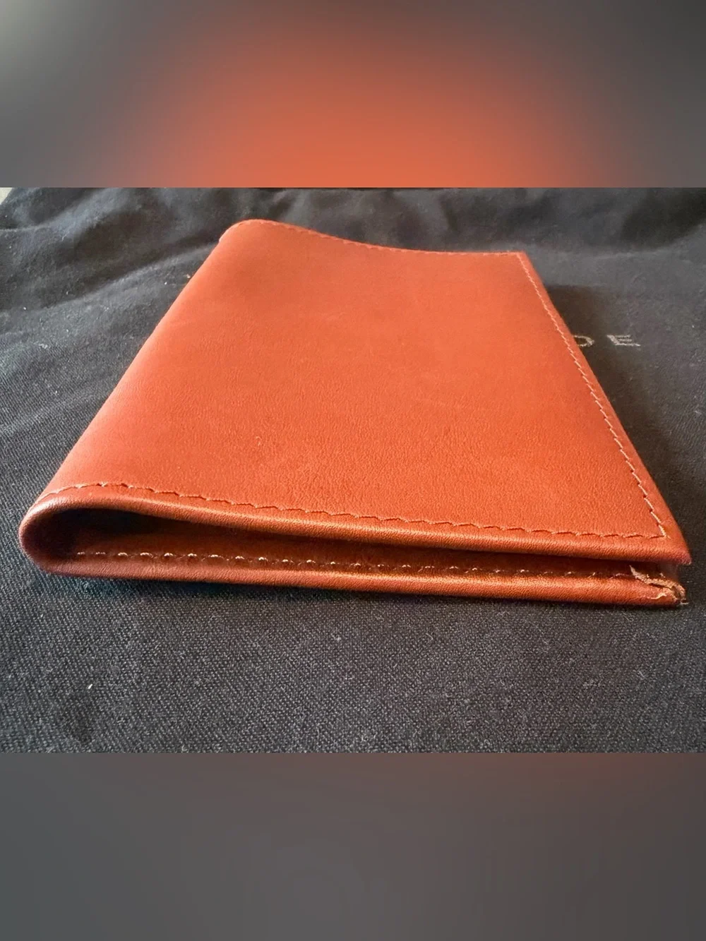 MONTE & COE Leather Passport Holder/Wallet - Chestnut Brown